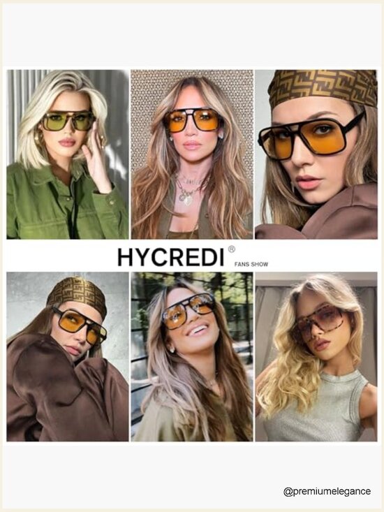 Retro Aviator Sunglasses Oversized Square UV400 Protection Vintage Classic main image 6
